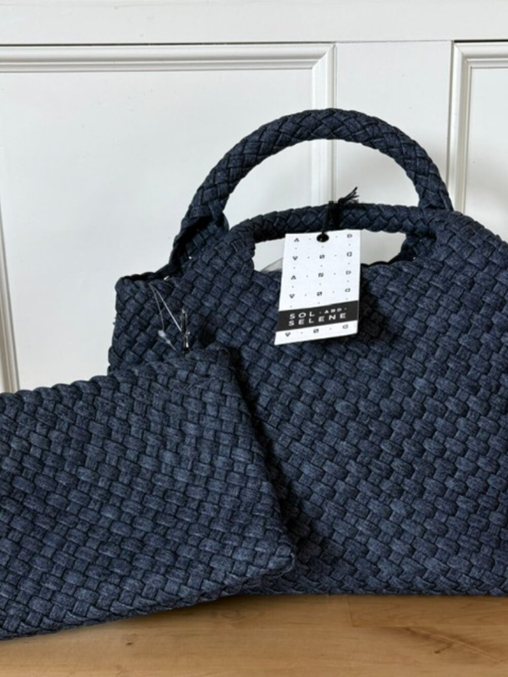 Sol and Selene Sky's the Limit Small Crossbody Tote -Denim